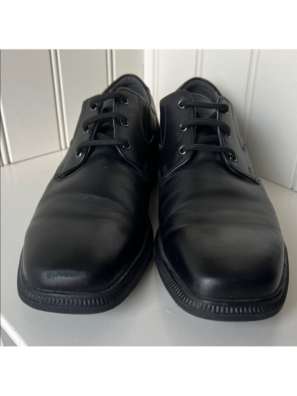 GEOX Black Leather Classic Oxfords Size EU 39/US 6 - Picture 8 of 15